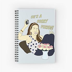 he's a sucky person! Spiral Notebook